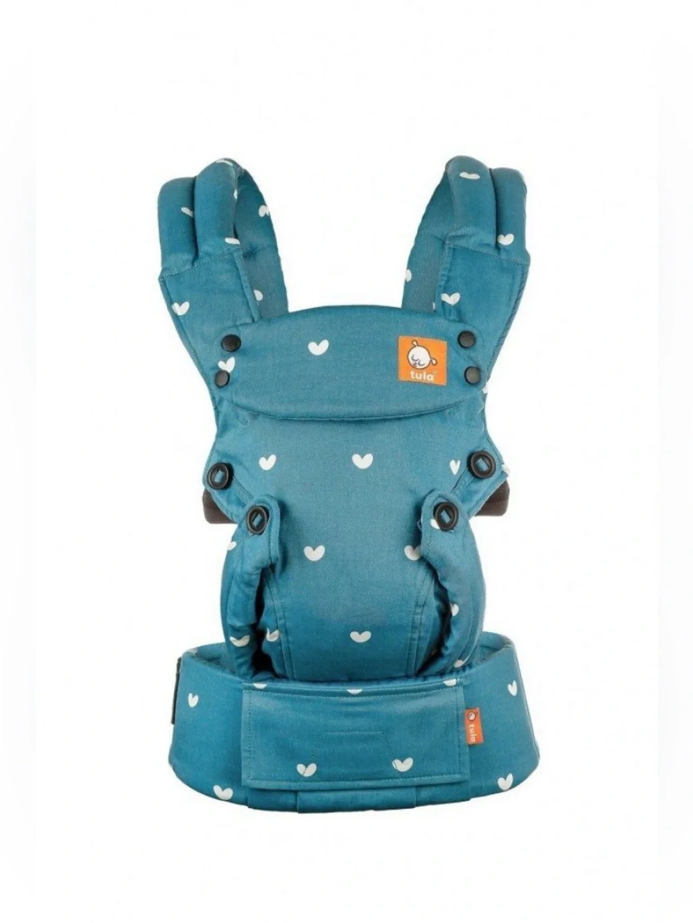🛍️FINAL PRICE🛍️ Tula Explore Carrier Playdate in Blue with White Heart Print - Picture 2 of 8